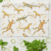 Linge De Cuisine Aquarelle Lizard Tonton Terre (Plié)