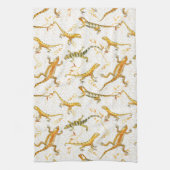 Linge De Cuisine Aquarelle Lizard Tonton Terre (Vertical)