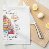 Linge De Cuisine Aquarelle logo Restaurant gaufre Business (Quart Plié)