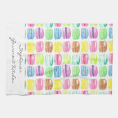 Linge De Cuisine Aquarelle Macaron personnalisée (Horizontal)