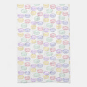 Linge De Cuisine Aquarelle Macarons français (Vertical)