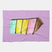 Linge De Cuisine Aquarelle mignonne de gâteau arc-en-ciel (Horizontal)