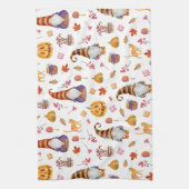 Linge De Cuisine Aquarelle mignonne Halloween Gnomes, Citrouille et (Vertical)