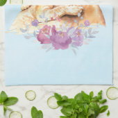 Linge De Cuisine Aquarelle mignonne Mère Lion & Cub (Plié)