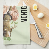 Linge De Cuisine Aquarelle mignonne Sloth & Feuilles tropicaux (Quart Plié)