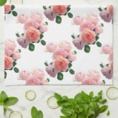 Linge De Cuisine Aquarelle Modèle Florale Art rose Roses rouges (Plié)