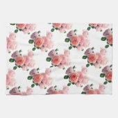 Linge De Cuisine Aquarelle Modèle Florale Art rose Roses rouges (Horizontal)