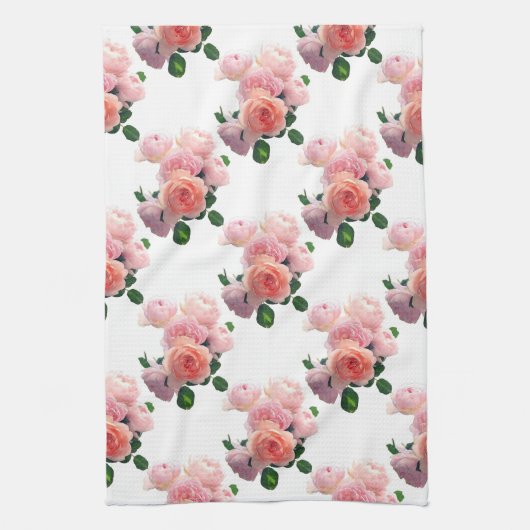 Linge De Cuisine Aquarelle Modèle Florale Art rose Roses rouges (Vertical)