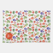 Linge De Cuisine Aquarelle moderne Légumes Cuisine (Horizontal)