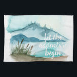 Linge De Cuisine Aquarelle moderne Nature Commençons l'aventure<br><div class="desc">Aquarelle moderne Nature Commençons l'aventure</div>