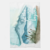 Linge De Cuisine Aquarelle moderne Nature Commençons l'aventure (Vertical)