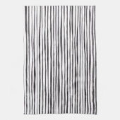 Linge De Cuisine Aquarelle moderne noir et blanc    (Vertical)