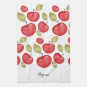 Linge De Cuisine Aquarelle Motif Apple peinte à la main (Vertical)