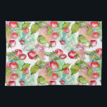 Linge De Cuisine Aquarelle Motif de fraises d'été<br><div class="desc">Ce design coloré présente des fraises d'été aquarelles. Parfait comme cadeau ou dans votre cuisine. #fraise #aquarelle #cuisine #moderne #fun #colorful #serviettes #teatowels #kitchentowels #home #cadeaux #tendance #style #élégant #chic</div>