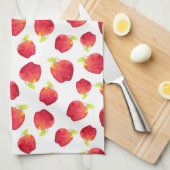 Linge De Cuisine Aquarelle Motif de pomme rouge (Quart Plié)