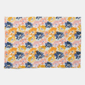 Linge De Cuisine Aquarelle Motif Floral Rétro (Horizontal)