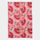 Linge De Cuisine Aquarelle Motif Floral rose (Vertical)