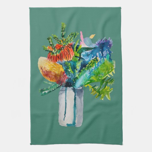 Linge De Cuisine Aquarelle Native Australian Flowers (Vertical)