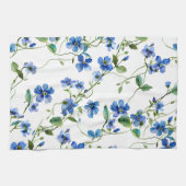 Linge De Cuisine aquarelle ne m'oublie pas de fleurs (Horizontal)