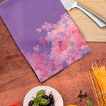 Linge De Cuisine Aquarelle nom de lavande florale<br><div class="desc">Fleur d'aquarelle chic sur arrière - plan lavande.</div>