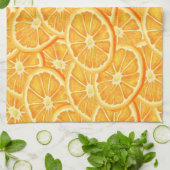 Linge De Cuisine Aquarelle Orange Slices (Plié)