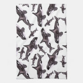 Linge De Cuisine Aquarelle Orca (Vertical)