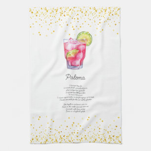 Linge De Cuisine Aquarelle Paloma Custom Drink Recette