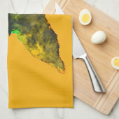 Linge De Cuisine Aquarelle papillon aqua joli (Quart Plié)