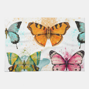 Linge De Cuisine Aquarelle Papillon Motif sans couture