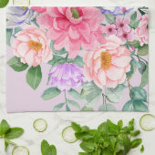 Linge De Cuisine Aquarelle Pastel délicate Florales d'été (Plié)