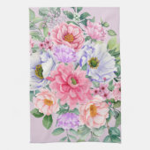 Linge De Cuisine Aquarelle Pastel délicate Florales d'été (Vertical)