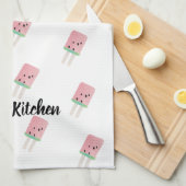 Linge De Cuisine Aquarelle Pastèque Cuisine Moderne Pop (Quart Plié)