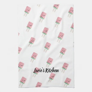 Linge De Cuisine Aquarelle Pastèque Cuisine Moderne Pop