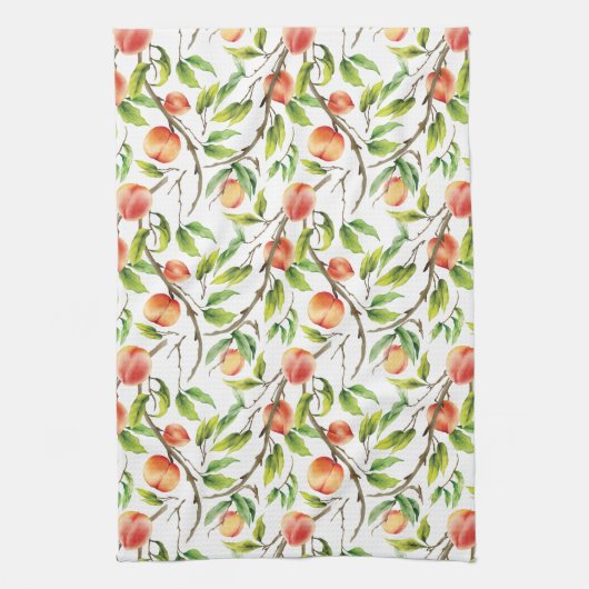 Linge De Cuisine Aquarelle - Pêche fraîche (Vertical)