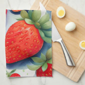 Linge De Cuisine Aquarelle Peinture des fraises (Quart Plié)