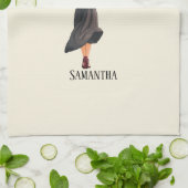 Linge De Cuisine Aquarelle personnalisée (Plié)