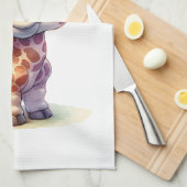 Linge De Cuisine Aquarelle petite girafe (Quart Plié)