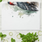 Linge De Cuisine Aquarelle Pic de forêt (Plié)