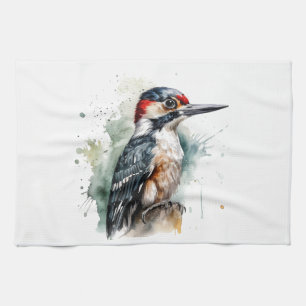 Linge De Cuisine Aquarelle Pic de forêt