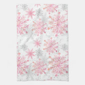 Linge De Cuisine Aquarelle Pink & Silver Parties scintillant Winter (Vertical)