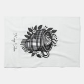 Linge De Cuisine aquarelle plaid boisson ferme latte Café (Horizontal)