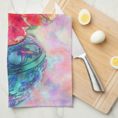 Linge De Cuisine Aquarelle Poinsettias (Quart Plié)