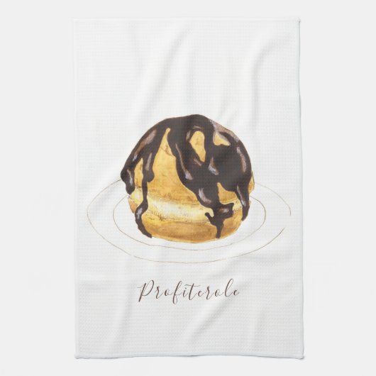 Linge De Cuisine Aquarelle profiterole (Vertical)