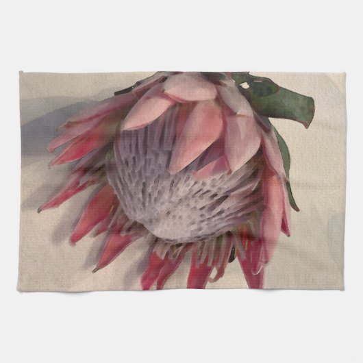 Linge De Cuisine Aquarelle Protea Dishcloth (Horizontal)