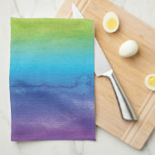 Linge De Cuisine Aquarelle Rainbow Pride brillant Vibrant (Quart Plié)