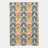 Linge De Cuisine Aquarelle Rainbows Tons Terre (Vertical)