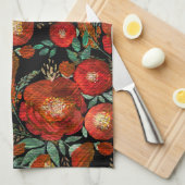 Linge De Cuisine Aquarelle, rose. (Quart Plié)