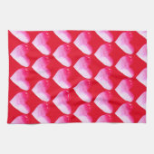 Linge De Cuisine Aquarelle rose et rouge coeur pop art valentine (Horizontal)