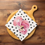 Linge De Cuisine Aquarelle rose exotique moderne Flamant rose & poi<br><div class="desc">Aquarelle rose exotique moderne Flamant rose & points</div>