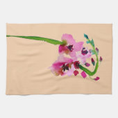 Linge De Cuisine Aquarelle rose fleurie verbasque fleur rousse (Horizontal)